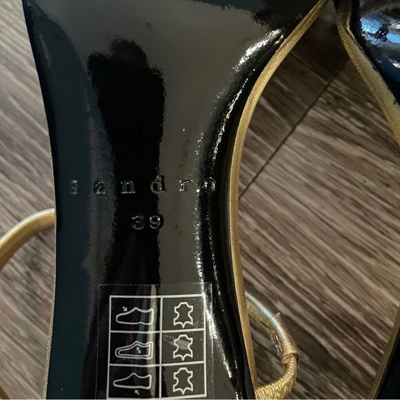 Sandro Paris gold heels new - Picture 7 of 9